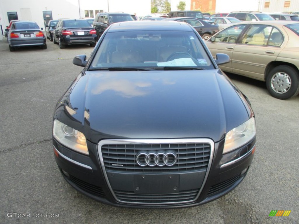 2007 A8 L 4.2 quattro - Night Blue Pearl Effect / Black/Amaretto photo #11