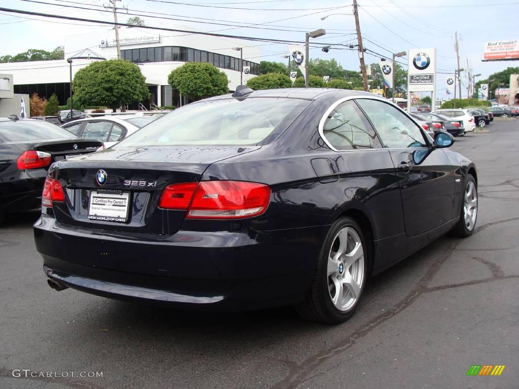 2007 3 Series 328xi Coupe - Monaco Blue Metallic / Cream Beige photo #4