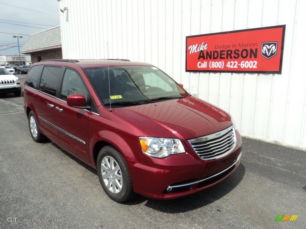 2016 Town & Country Touring - Deep Cherry Red Crystal Pearl / Dark Frost Beige/Medium Frost Beige photo #1