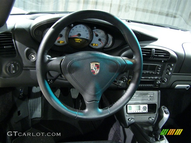 2003 911 Turbo Coupe - Arctic Silver Metallic / Black photo #7