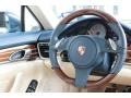 Yachting Blue/Cream Steering Wheel Photo for 2013 Porsche Panamera #106964055