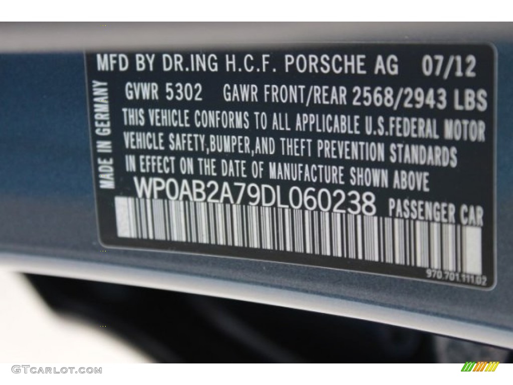 2013 Panamera S - Yachting Blue Metallic / Yachting Blue/Cream photo #54