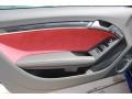 2016 Audi S5 Black/Magma Red Interior Door Panel Photo
