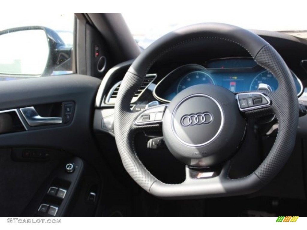 2016 Audi A4 2.0T Premium Plus quattro Black Steering Wheel Photo #106966263