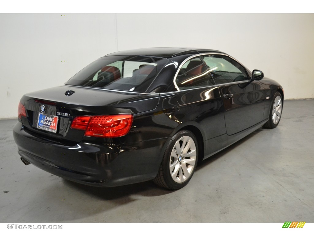 2013 3 Series 328i Convertible - Jet Black / Coral Red/Black photo #5