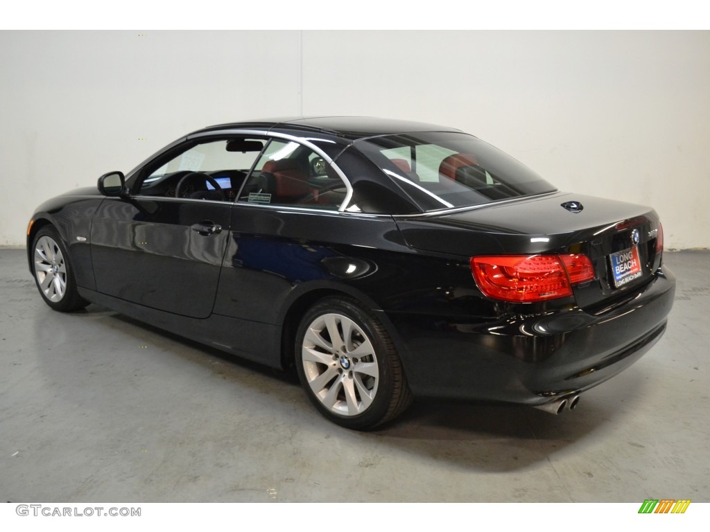 2013 3 Series 328i Convertible - Jet Black / Coral Red/Black photo #6