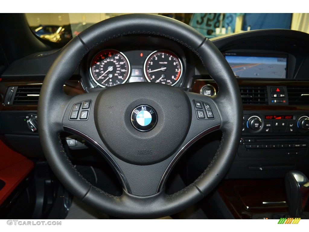 2013 3 Series 328i Convertible - Jet Black / Coral Red/Black photo #24