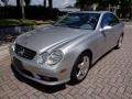 Brilliant Silver Metallic 2003 Mercedes-Benz CLK 500 Coupe Exterior