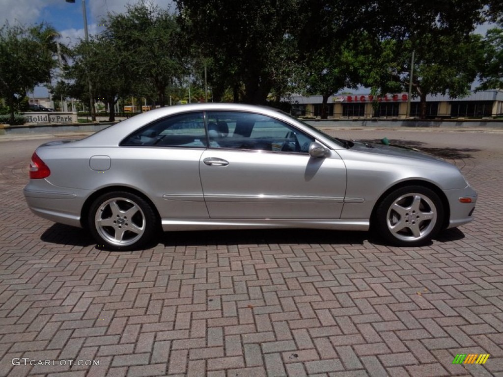 Brilliant Silver Metallic 2003 Mercedes-Benz CLK 500 Coupe Exterior Photo #106971120