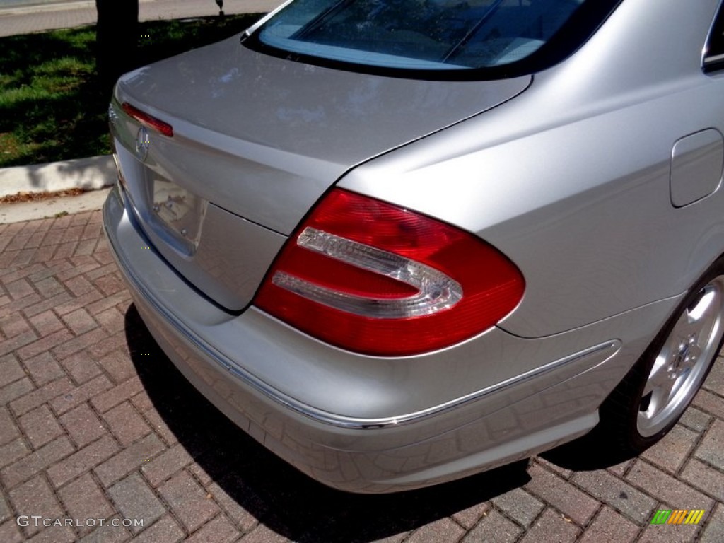 2003 CLK 500 Coupe - Brilliant Silver Metallic / Stone photo #27