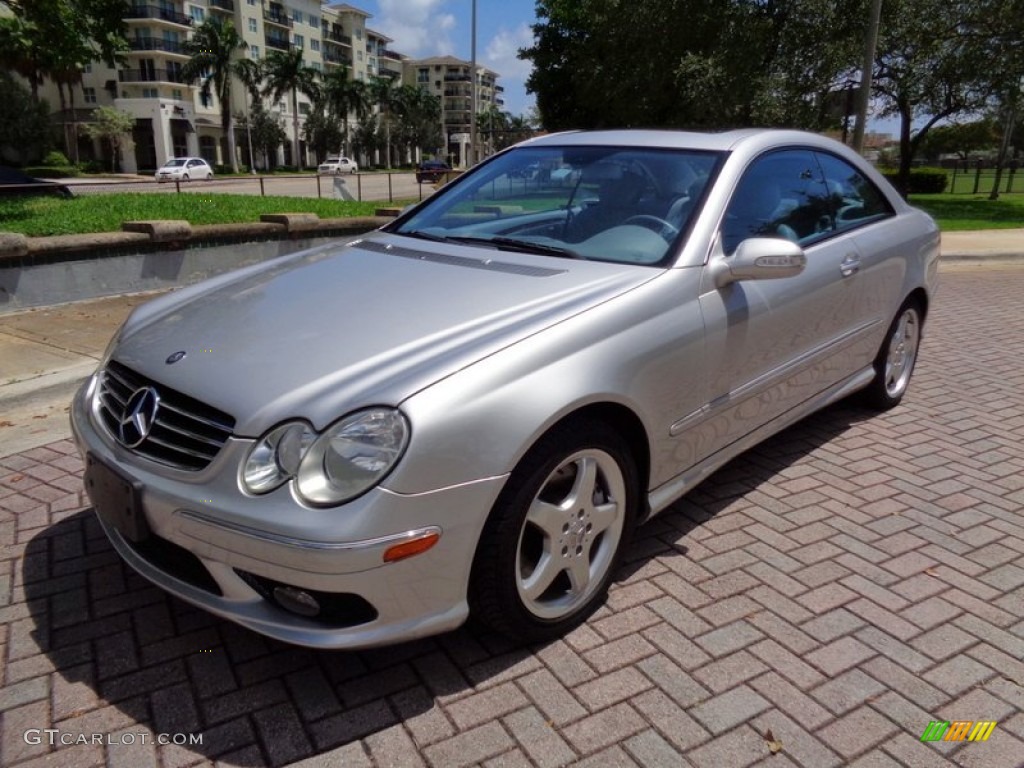 Brilliant Silver Metallic 2003 Mercedes-Benz CLK 500 Coupe Exterior Photo #106971315