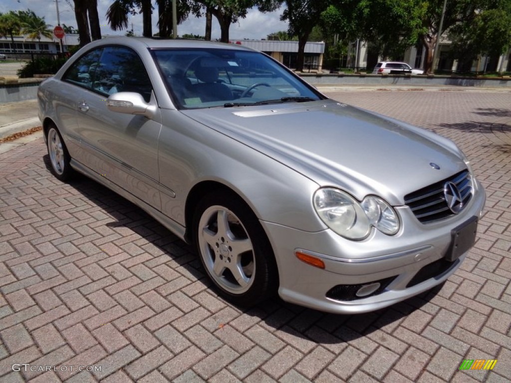 2003 CLK 500 Coupe - Brilliant Silver Metallic / Stone photo #56