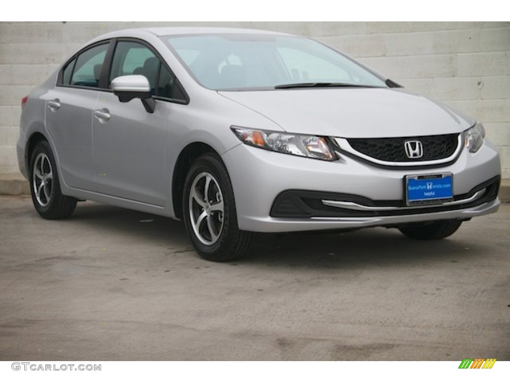 2015 Civic SE Sedan - Alabaster Silver Metallic / Black photo #1