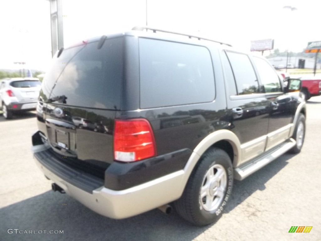 2005 Expedition Eddie Bauer 4x4 - Black Clearcoat / Medium Parchment photo #9