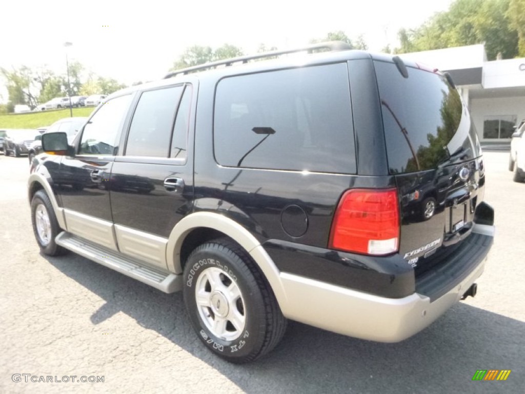 2005 Expedition Eddie Bauer 4x4 - Black Clearcoat / Medium Parchment photo #11