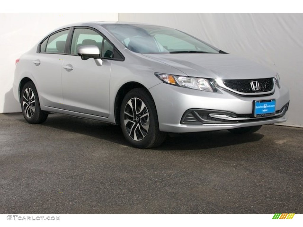 2015 Civic EX Sedan - Alabaster Silver Metallic / Gray photo #1