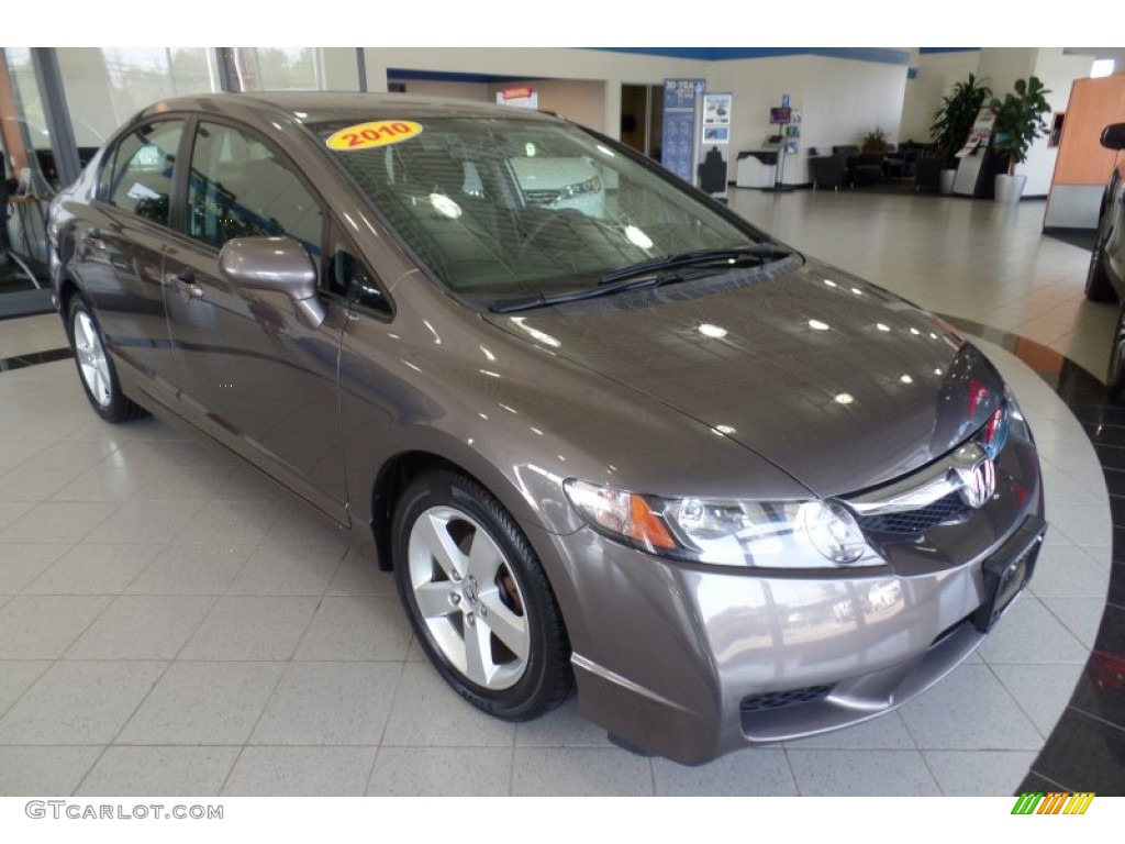 2010 Civic LX-S Sedan - Urban Titanium Metallic / Black photo #4