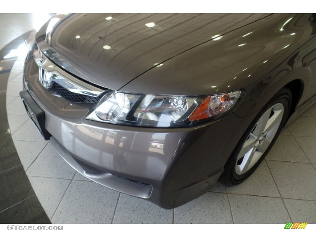 2010 Civic LX-S Sedan - Urban Titanium Metallic / Black photo #5