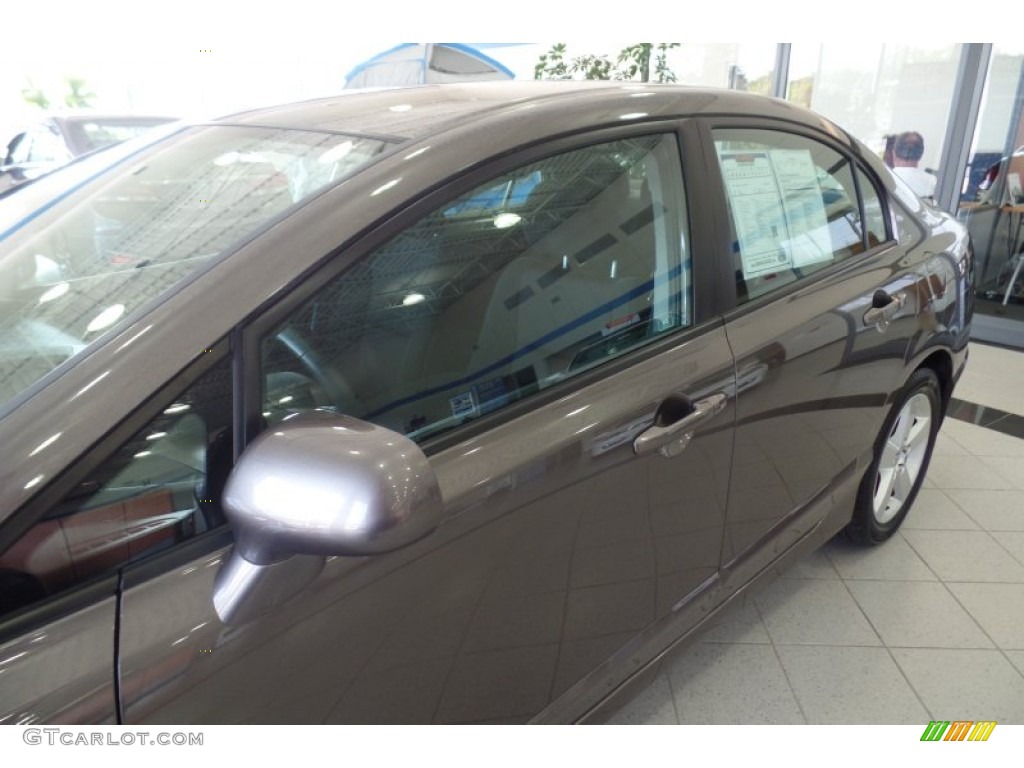 2010 Civic LX-S Sedan - Urban Titanium Metallic / Black photo #6