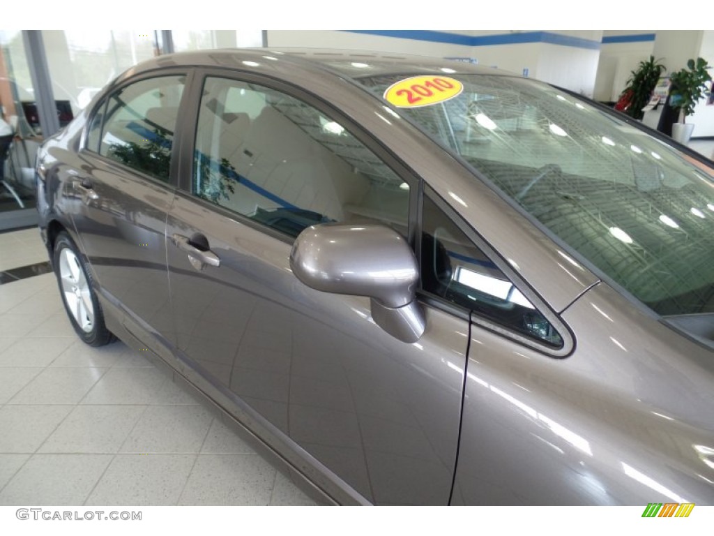 2010 Civic LX-S Sedan - Urban Titanium Metallic / Black photo #9