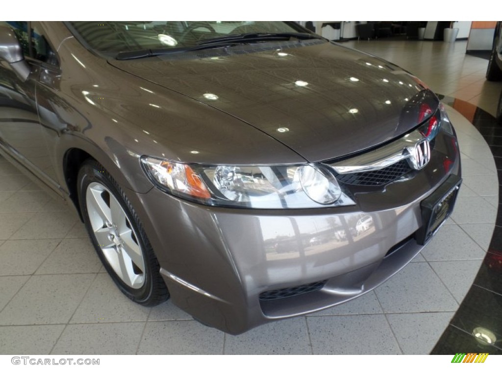 2010 Civic LX-S Sedan - Urban Titanium Metallic / Black photo #10