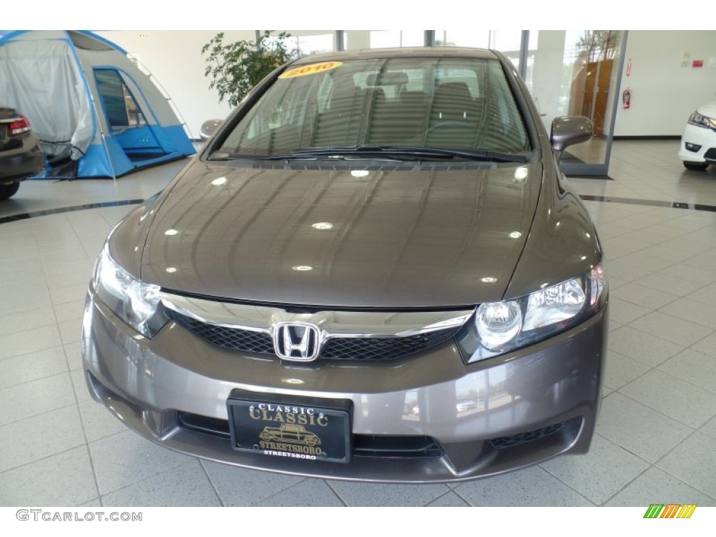 2010 Civic LX-S Sedan - Urban Titanium Metallic / Black photo #11
