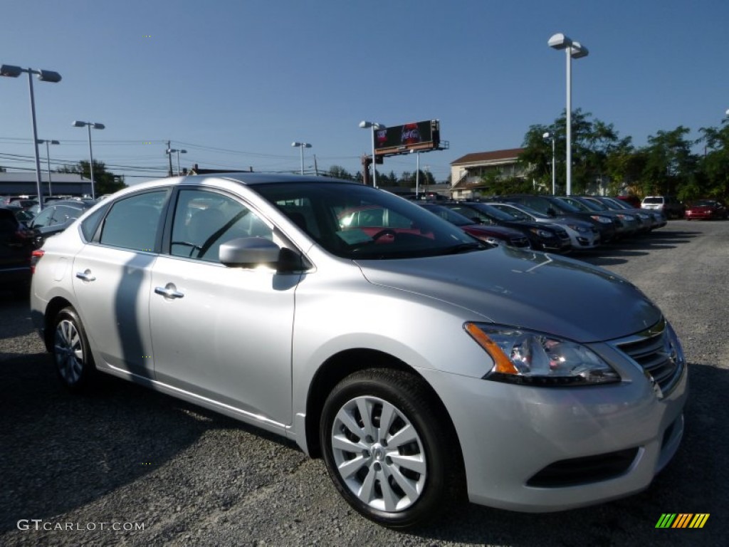 2015 Sentra S - Brilliant Silver / Charcoal photo #1