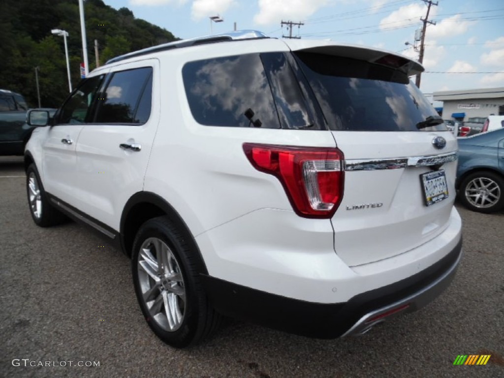 2016 Explorer Limited 4WD - White Platinum Metallic Tri-Coat / Ebony Black photo #6