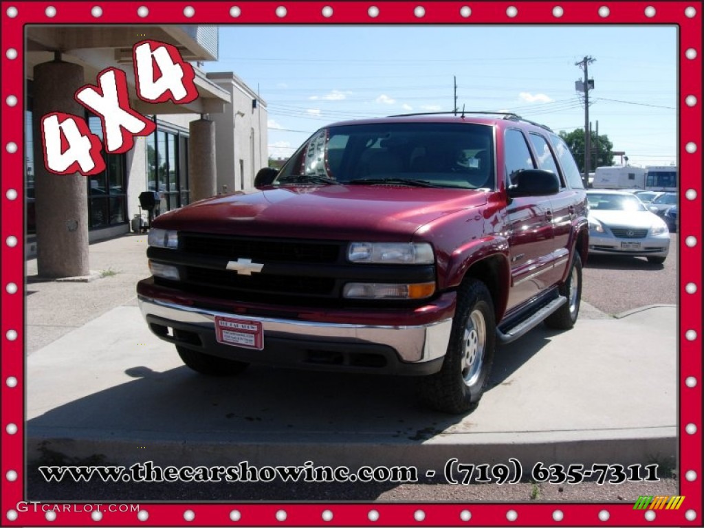 2002 Tahoe LT 4x4 - Redfire Metallic / Tan/Neutral photo #1