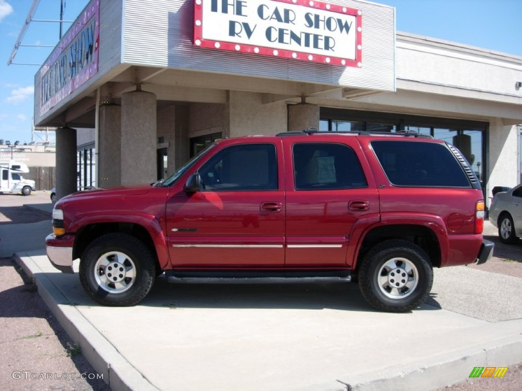 2002 Tahoe LT 4x4 - Redfire Metallic / Tan/Neutral photo #2