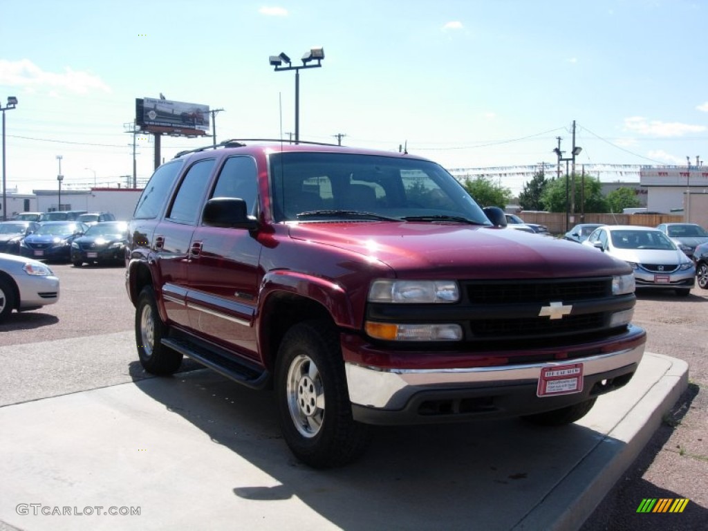 2002 Tahoe LT 4x4 - Redfire Metallic / Tan/Neutral photo #7