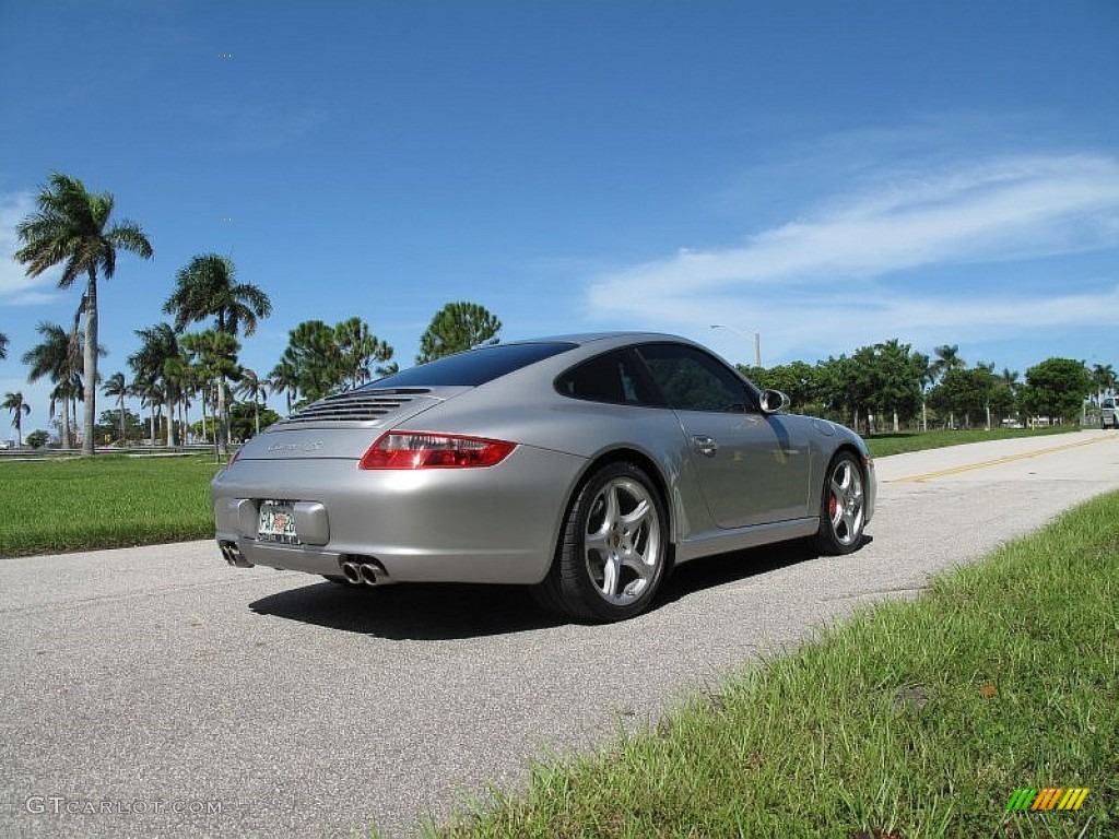 2005 911 Carrera S Coupe - Arctic Silver Metallic / Black photo #3