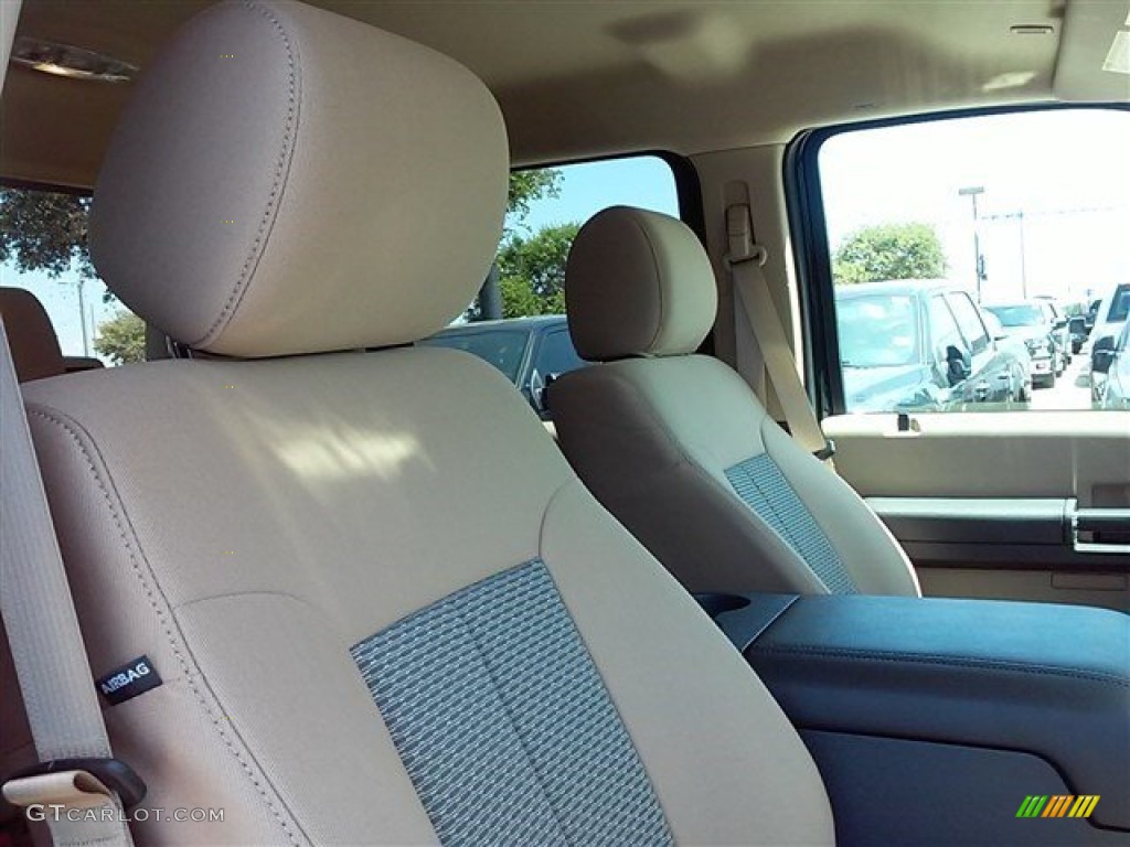 2015 F350 Super Duty XLT Crew Cab 4x4 - Green Gem / Adobe photo #24