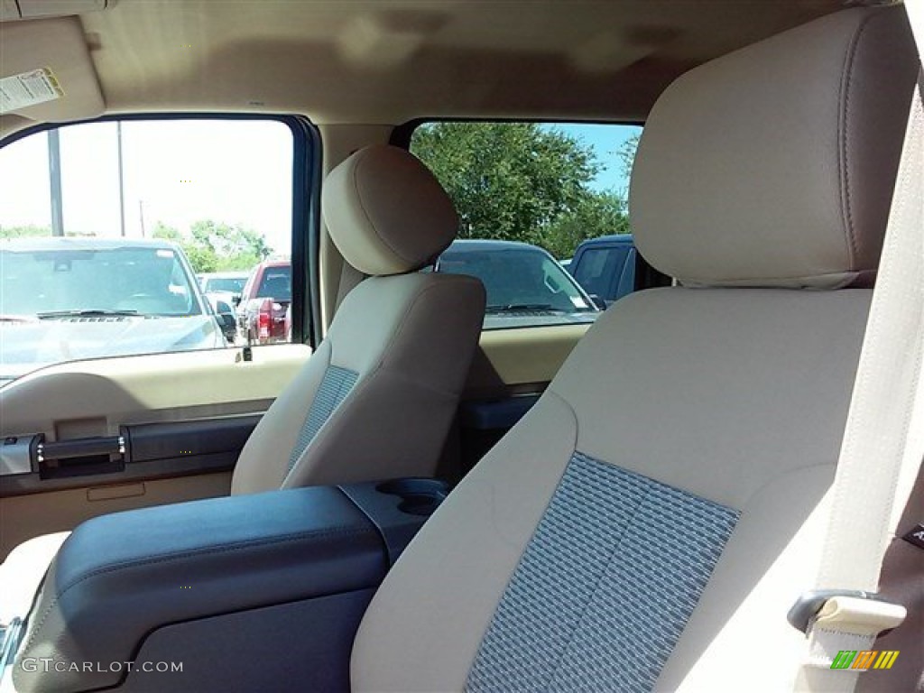 2015 F350 Super Duty XLT Crew Cab 4x4 - Green Gem / Adobe photo #29