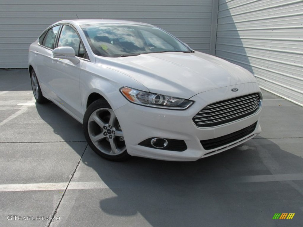 White Platinum Tri-Coat Metallic Ford Fusion