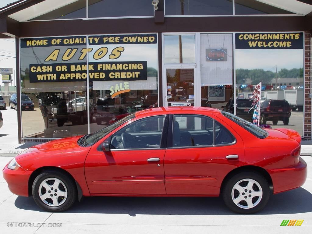 2005 Cavalier LS Sedan - Victory Red / Graphite Gray photo #1