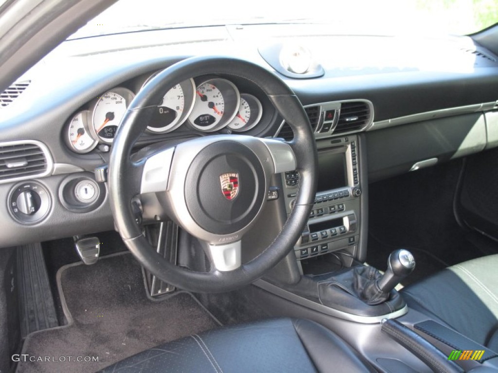 2005 Porsche 911 Carrera S Coupe Black Steering Wheel Photo #106996645