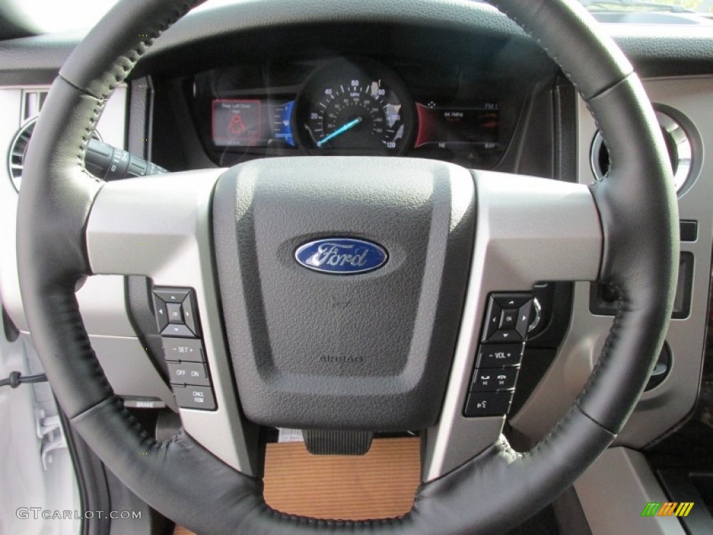 2016 Ford Expedition Limited Ebony Steering Wheel Photo #106999465