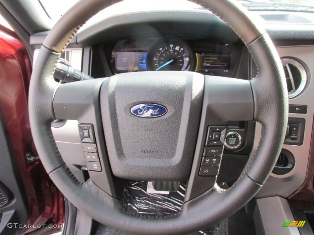 2016 Ford Expedition King Ranch King Ranch Mesa Brown/Ebony Steering Wheel Photo #107000368
