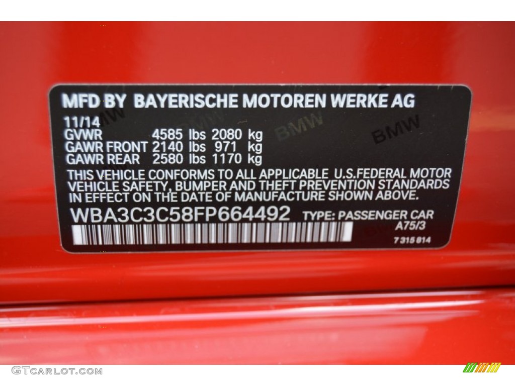 2015 3 Series 320i xDrive Sedan - Melbourne Red Metallic / Black photo #34