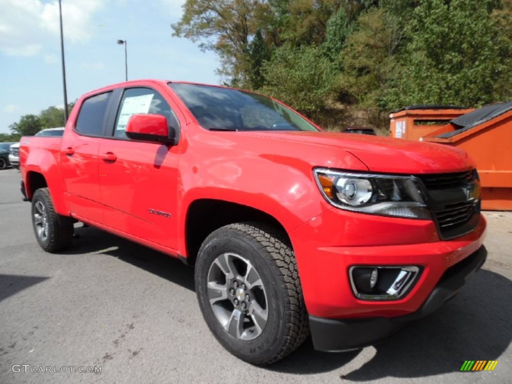 Red Hot 2016 Chevrolet Colorado Z71 Crew Cab 4x4 Exterior Photo #107001607
