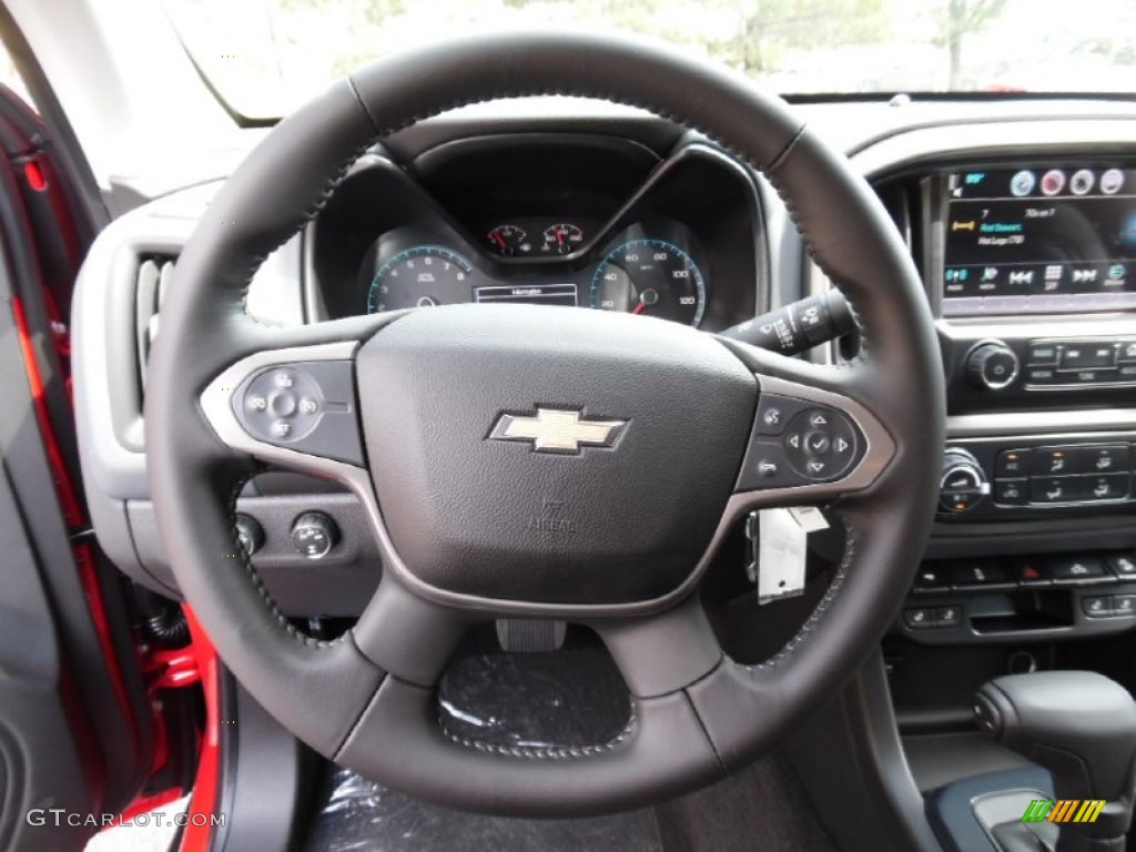 2016 Chevrolet Colorado Z71 Crew Cab 4x4 Jet Black Steering Wheel Photo #107001847