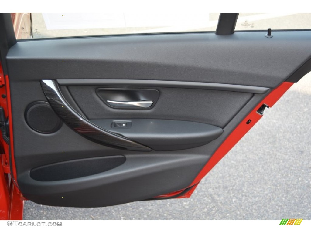 2015 BMW 3 Series 320i xDrive Sedan Black Door Panel Photo #107003803