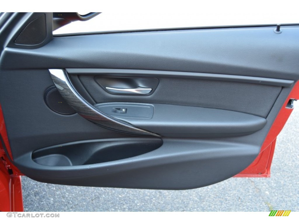 2015 BMW 3 Series 320i xDrive Sedan Black Door Panel Photo #107003848