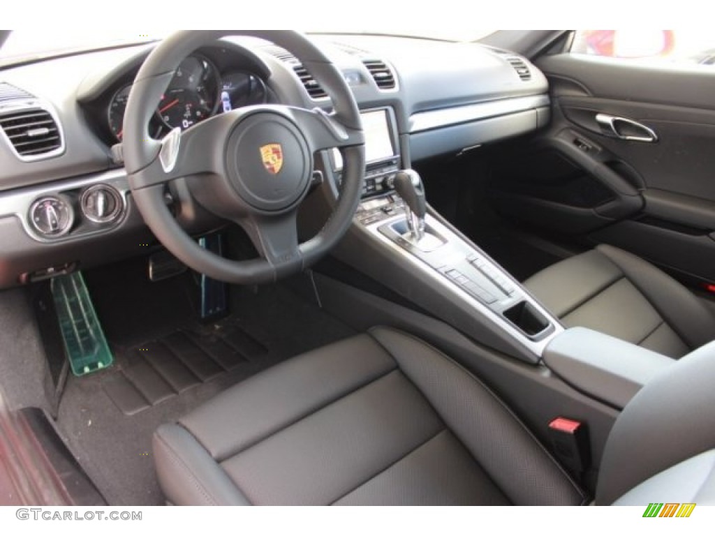 Black Interior 2016 Porsche Cayman Standard Cayman Model Photo #107004646