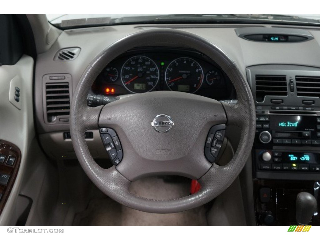 2003 Nissan Maxima GLE Frost Steering Wheel Photo #107005636