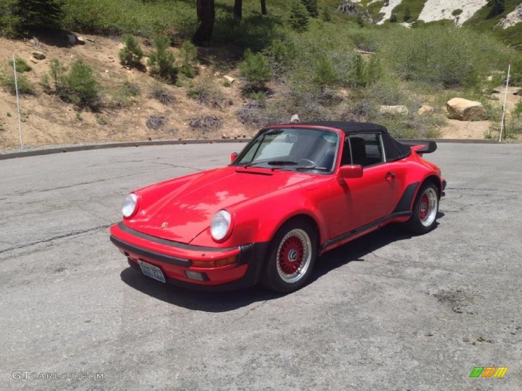1988 930 Turbo Cabriolet - Guards Red / Black photo #7