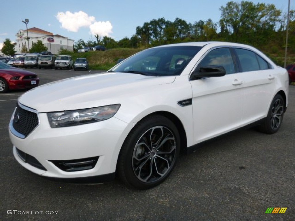 White Platinum Metallic 2015 Ford Taurus SHO AWD Exterior Photo #107014890