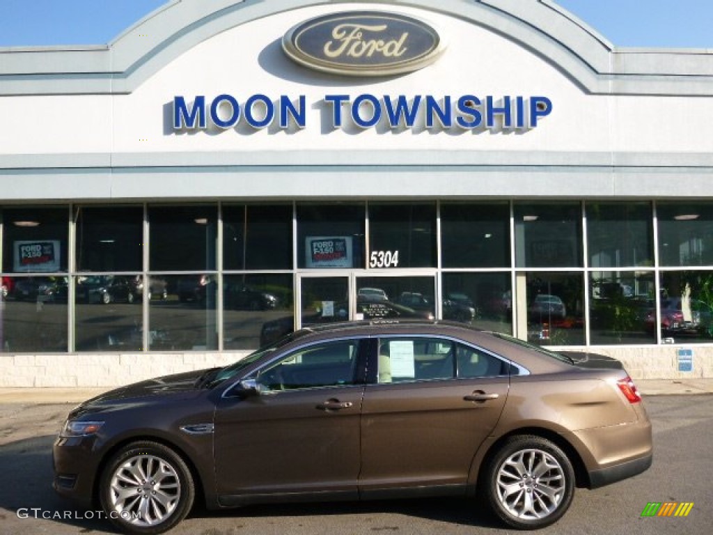 2015 Taurus Limited AWD - Caribou Metallic / Dune photo #7
