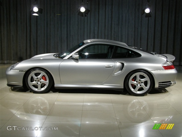 2003 911 Turbo Coupe - Arctic Silver Metallic / Black photo #16